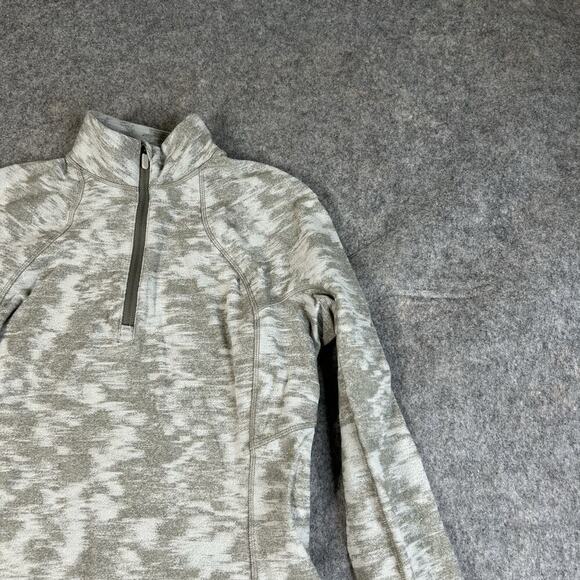 Lululemon Its Rulu Run Women’s 6 1/4 Zip Shirt Data Rush Mini Jacquard Slim Fit - Picture 2 of 10